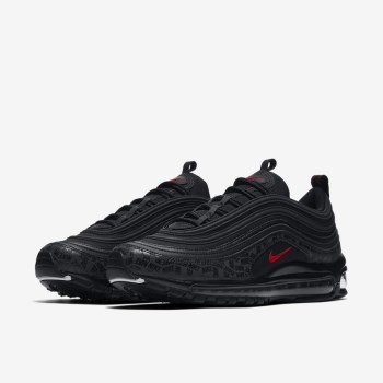 Nike Air Max 97 - Férfi Utcai Cipő - Fekete/Fekete/Piros